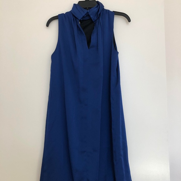 ZARA Cobalt Blue High Neck Dress - Picture 2 of 3